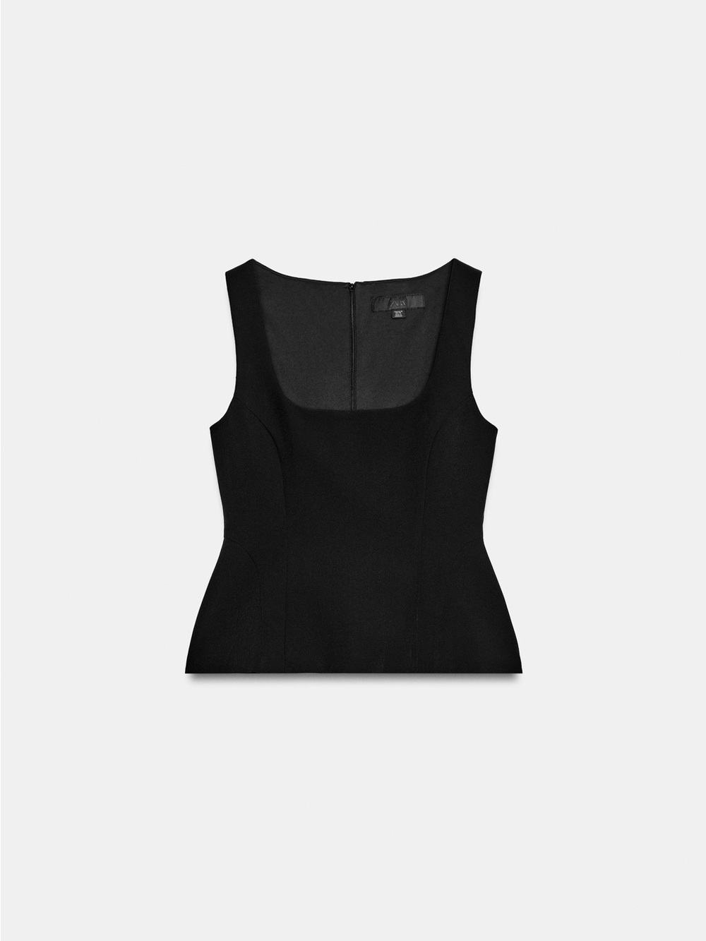 Zara Black Square-Neck Tank Top